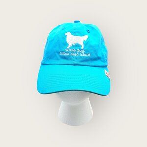 White Dog Hilton Head Island Embroidered Turquoise Adjustable Cap Hat